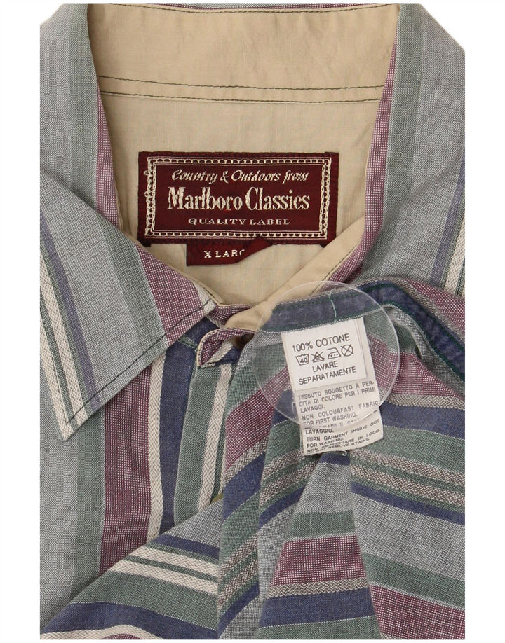 MARLBORO CLASSICS Chemise Homme XL Coton Rayé Multicolore
