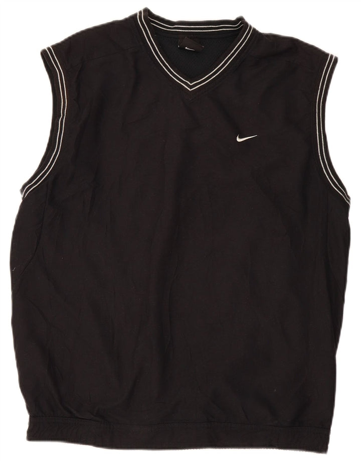 Nike Haut de survêtement sans manches pour homme UK 39/41 Noir moyen Polyester
