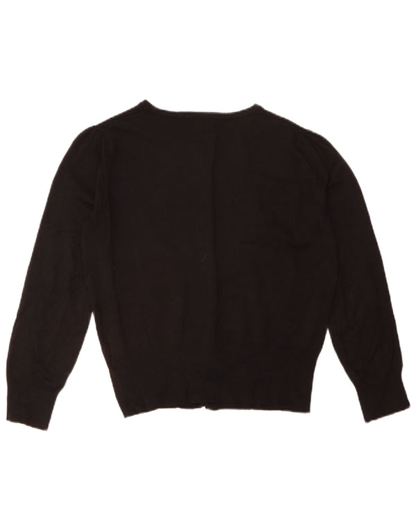 Marks & Spencer Pull cardigan court pour femme UK 14 Large Viscose noire