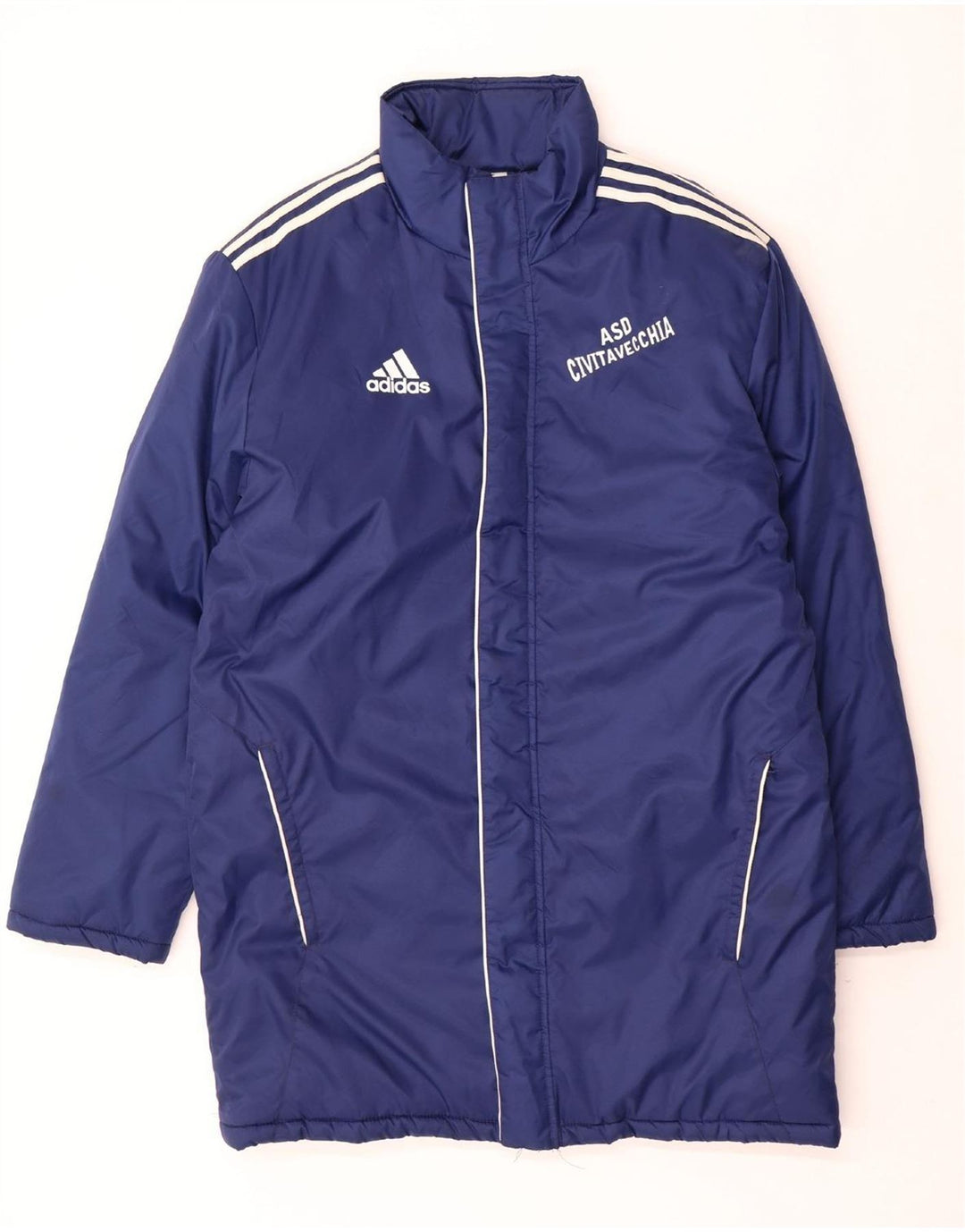 ADIDAS Manteau matelassé graphique pour hommes UK 38/40 Bleu moyen Polyamide
