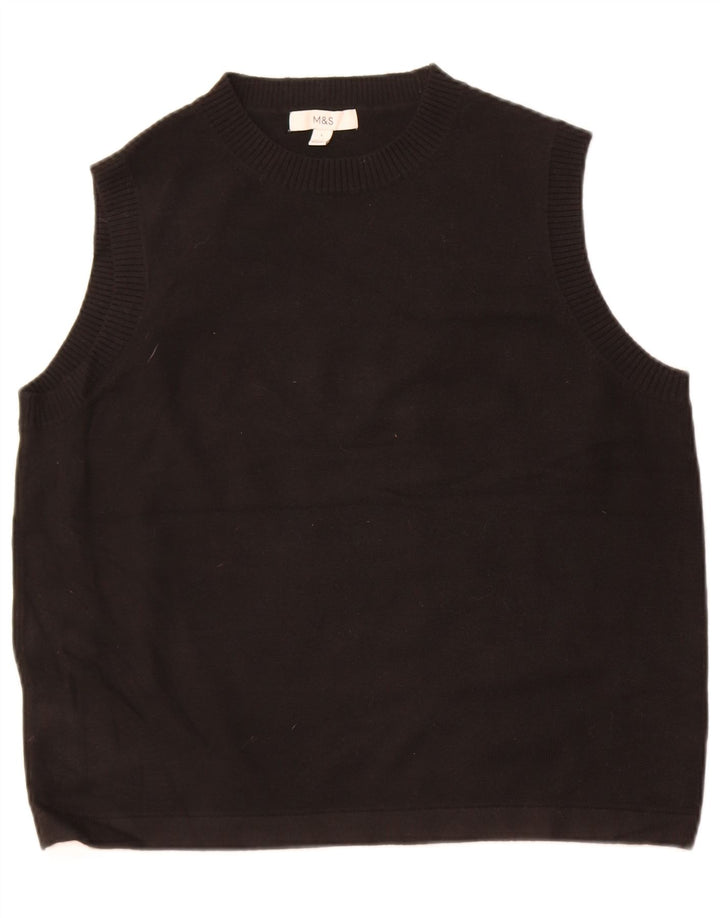 Marks & Spencer Débardeur pour homme Large Noir Polyester