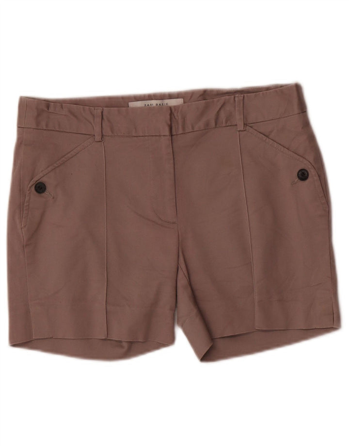 Zara Short décontracté pour femme moyen W28 en coton marron