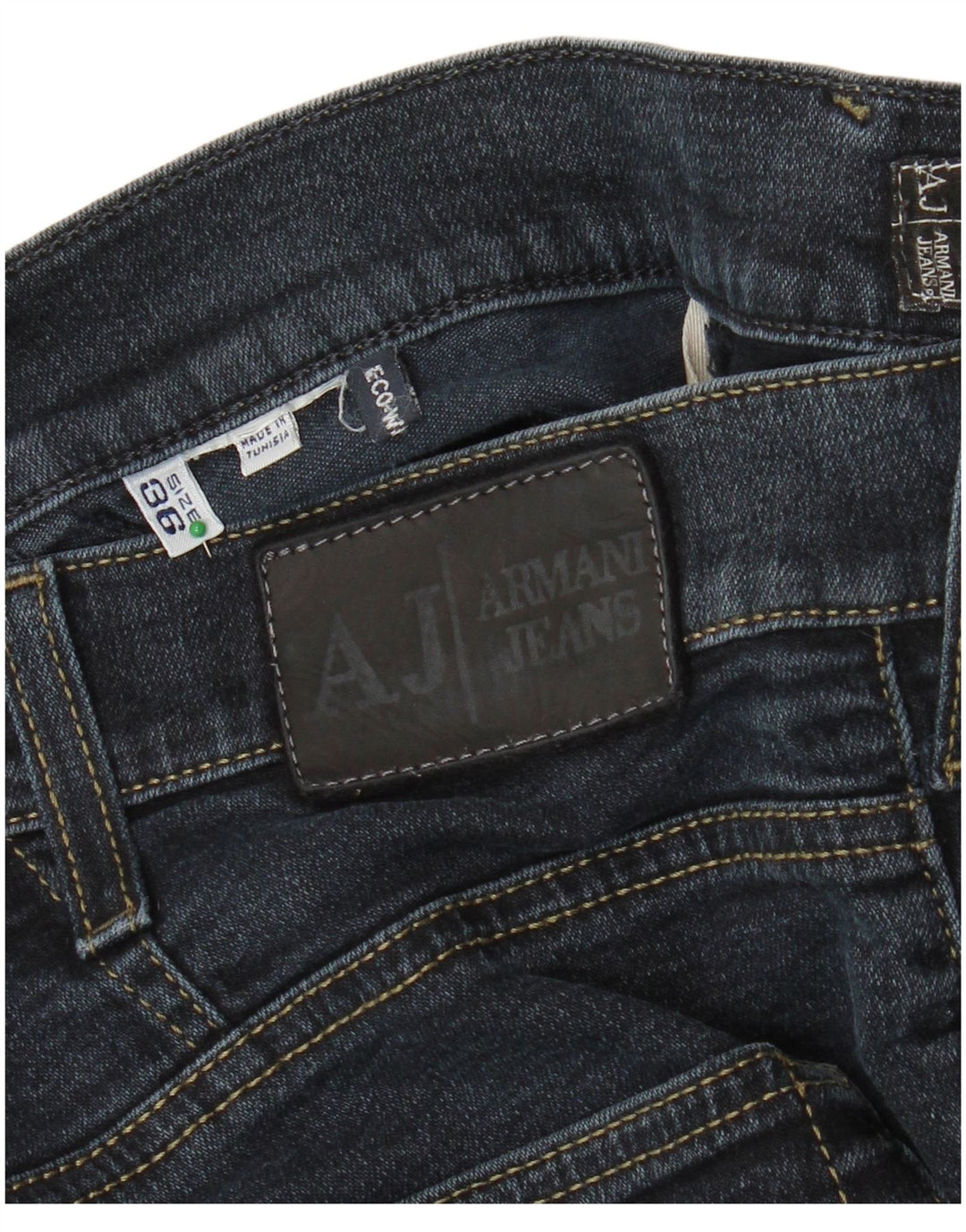 ARMANI Jean Droit W36 L28 Homme Bleu Marine