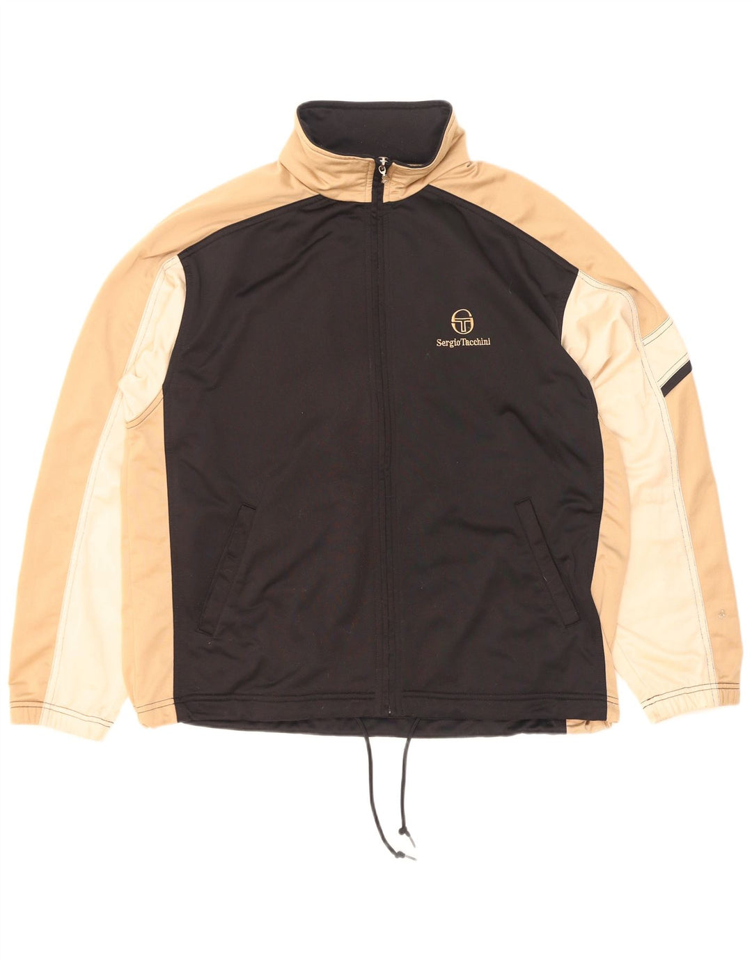 Sergio Tacchini Veste de survêtement pour homme XL Noir Colourblock
