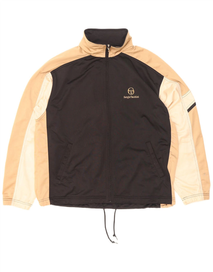 Sergio Tacchini Veste de survêtement pour homme XL Noir Colourblock