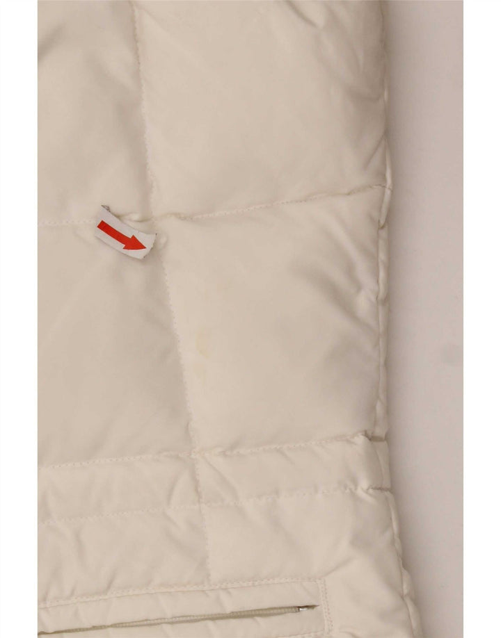 Tommy Hilfiger Gilet rembourré pour femme UK 14 Large Blanc Polyester