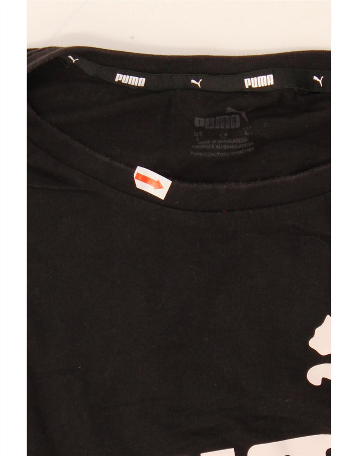 PUMA T-shirt graphique pour hommes, grand, noir