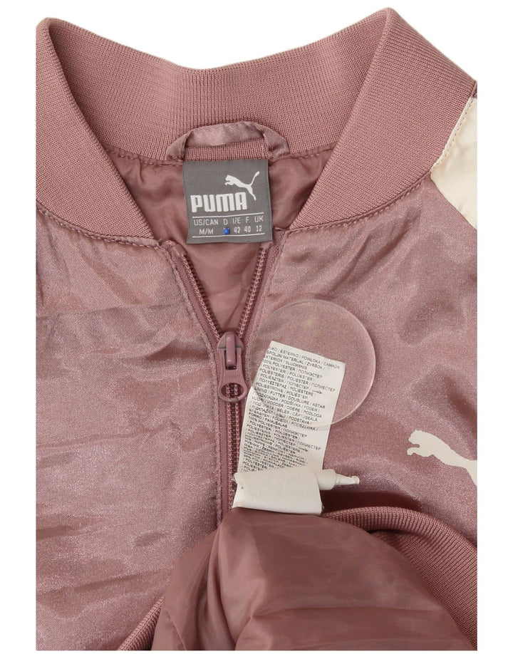 Puma Veste de survêtement graphique pour femme UK 12 Rose moyen Polyester
