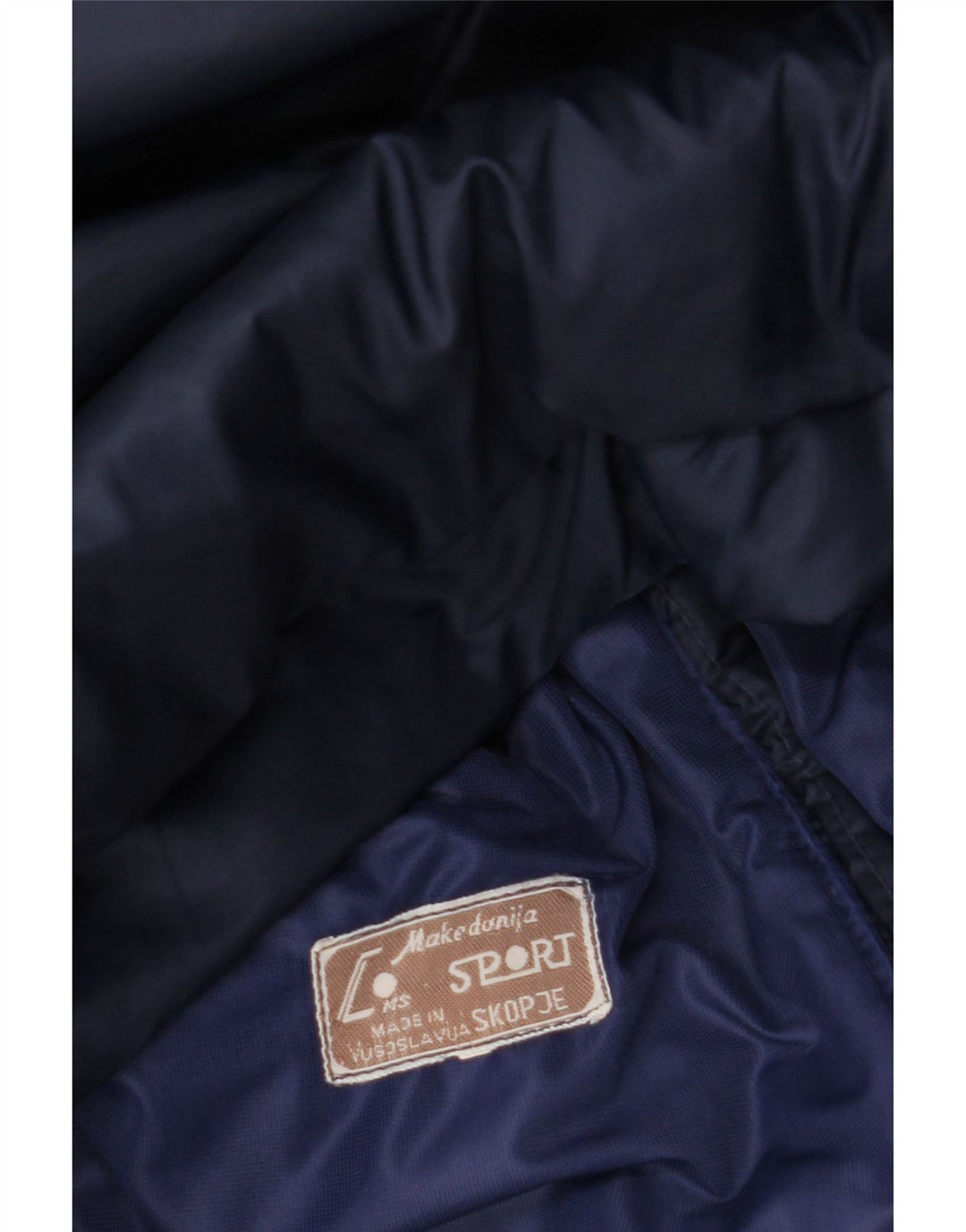 VINTAGE Veste matelassée homme UK 42 XL Bleu Marine Colourblock