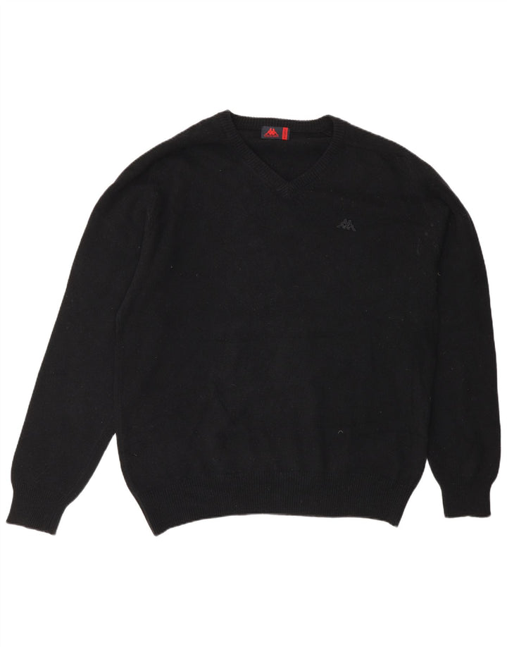 Kappa Pull Col V Homme XL Laine Noir