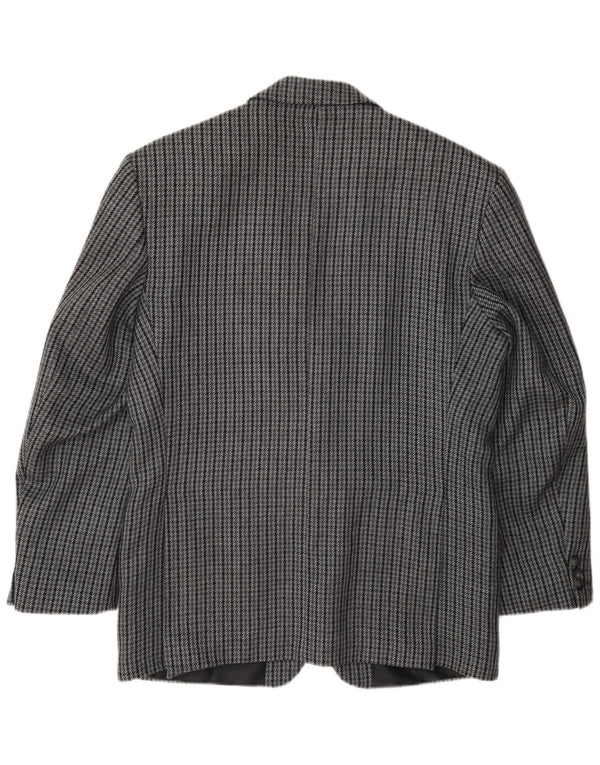 Kilmaine Veste blazer à 2 boutons pour homme UK 38 en laine pied-de-poule gris moyen