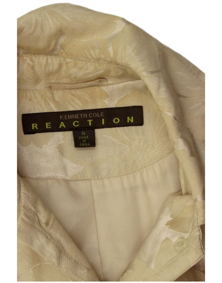 Kenneth Cole Manteau pour femme UK 10 Petit coton floral beige