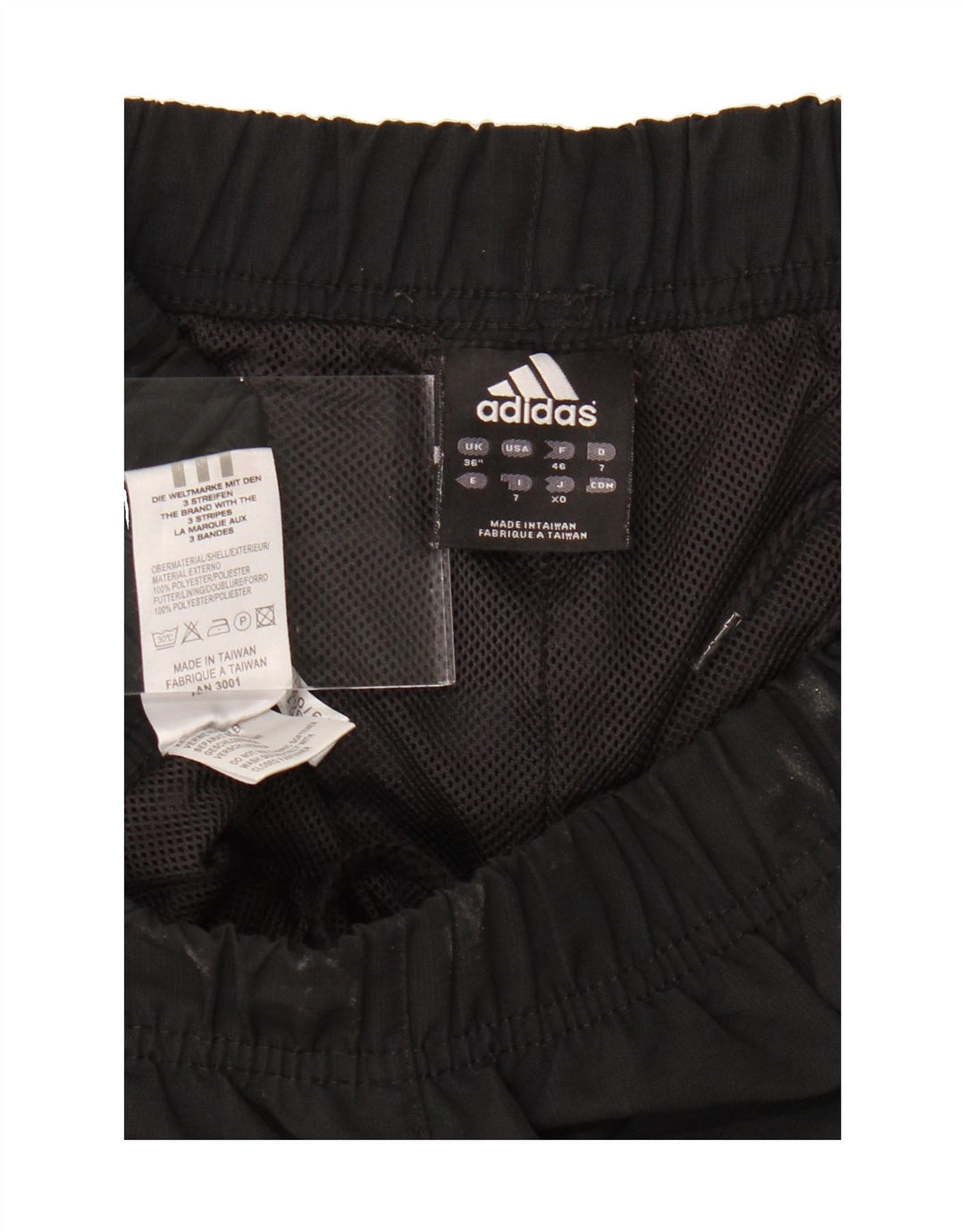ADIDAS Mens Tracksuit Trousers Joggers Large  Black Polyester Vintage Adidas and Second-Hand Adidas from Messina Hembry 