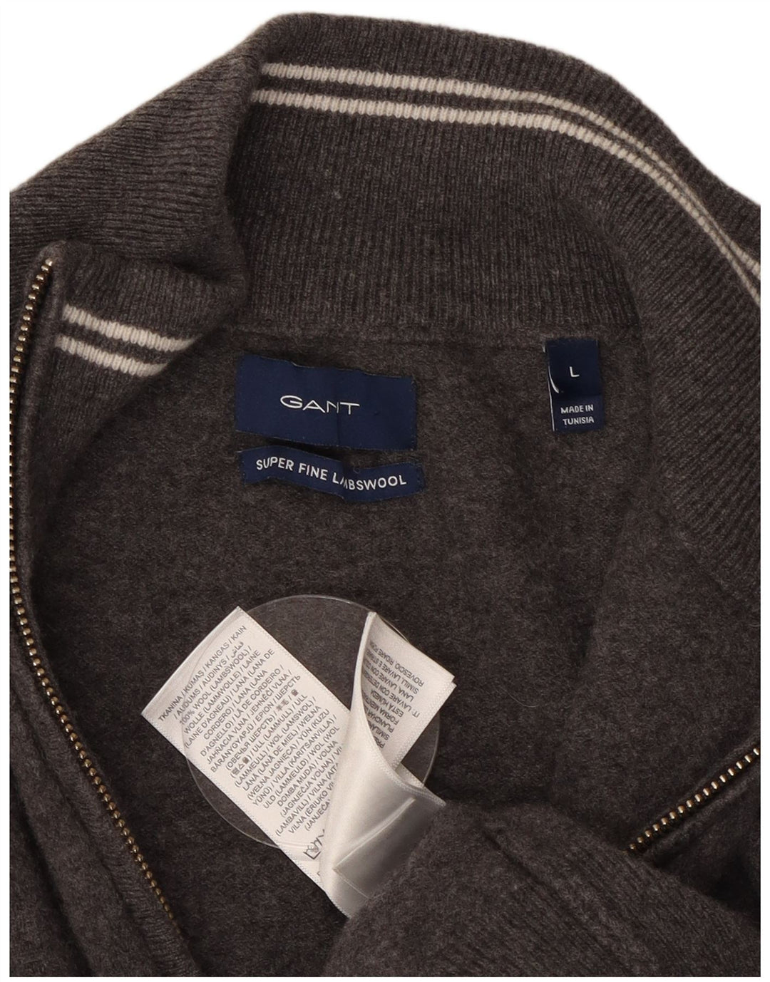 Gant Cardigan Homme Pull Large Gris Laine