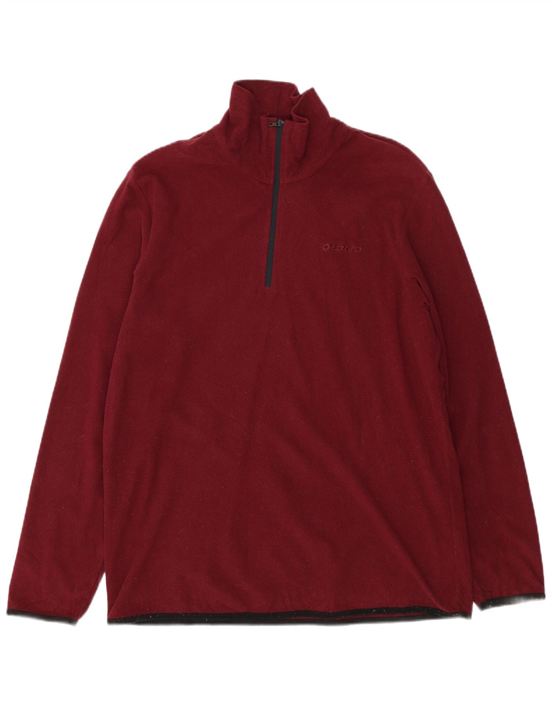 Lotto Pull polaire à col zippé pour homme 2XL Bordeaux Polyester