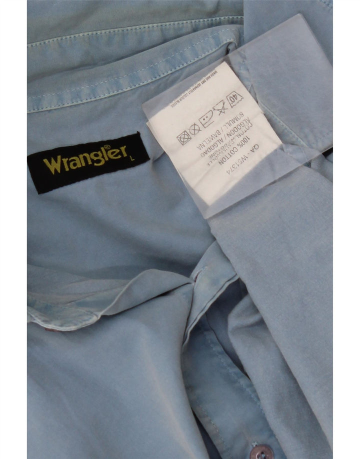 WRANGLER Chemise Homme Large Bleu Coton