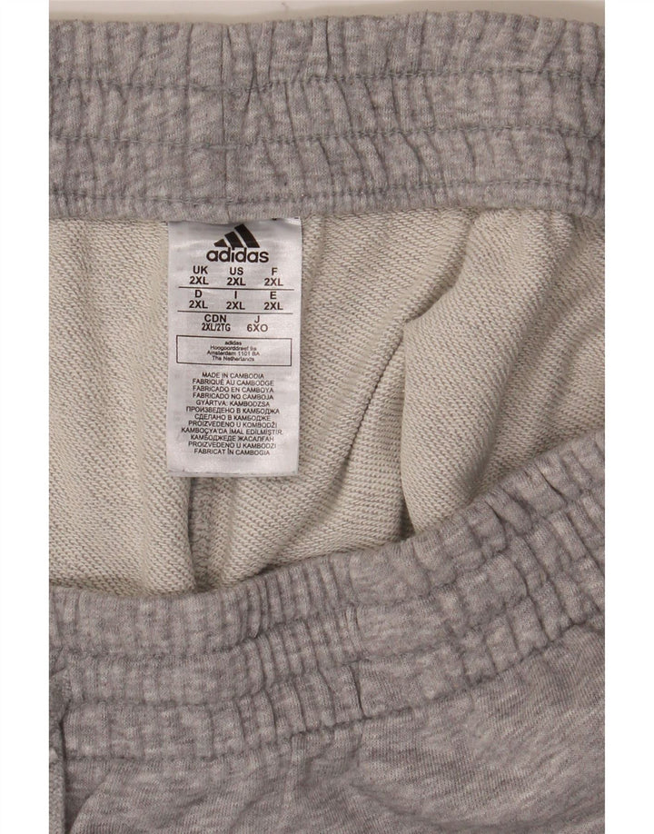 Adidas Short de sport pour homme 2XL Gris Coton
