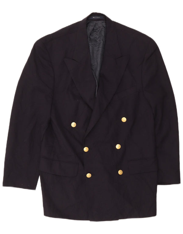 Chaps Veste blazer double boutonnage pour homme Taille 42 Grand Bleu marine