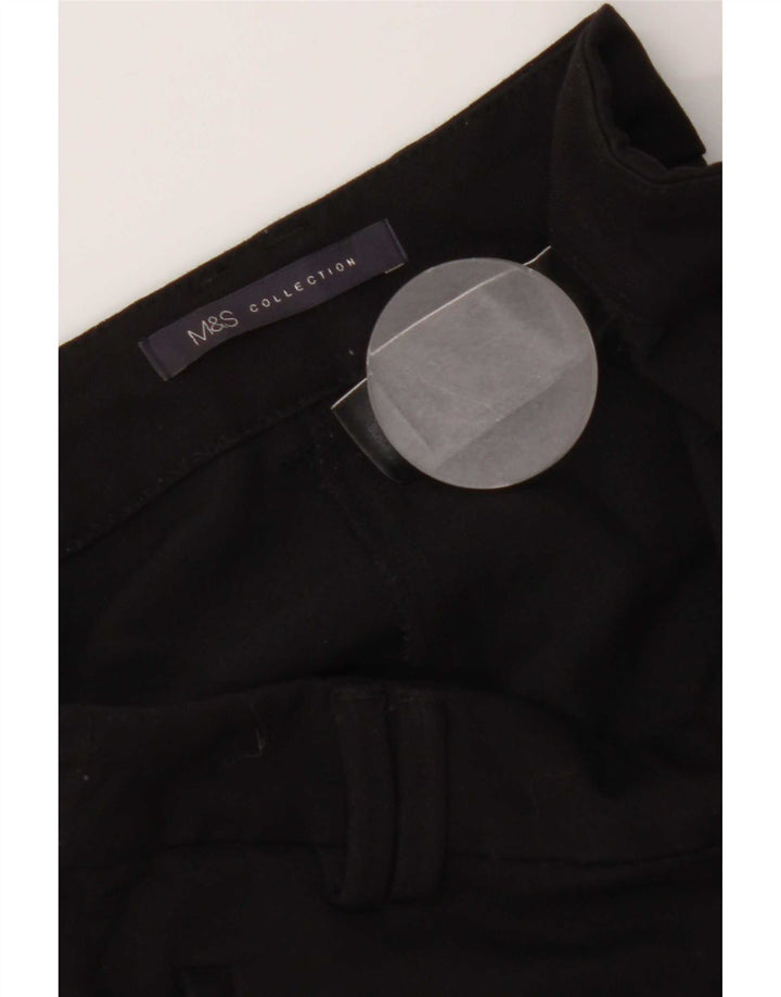 Marks & Spencer Pantalon décontracté slim pour femme W34 L31 Noir Polyester