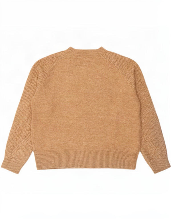 Marks & Spencer Pull à col rond pour femme UK 14 Beige moyen