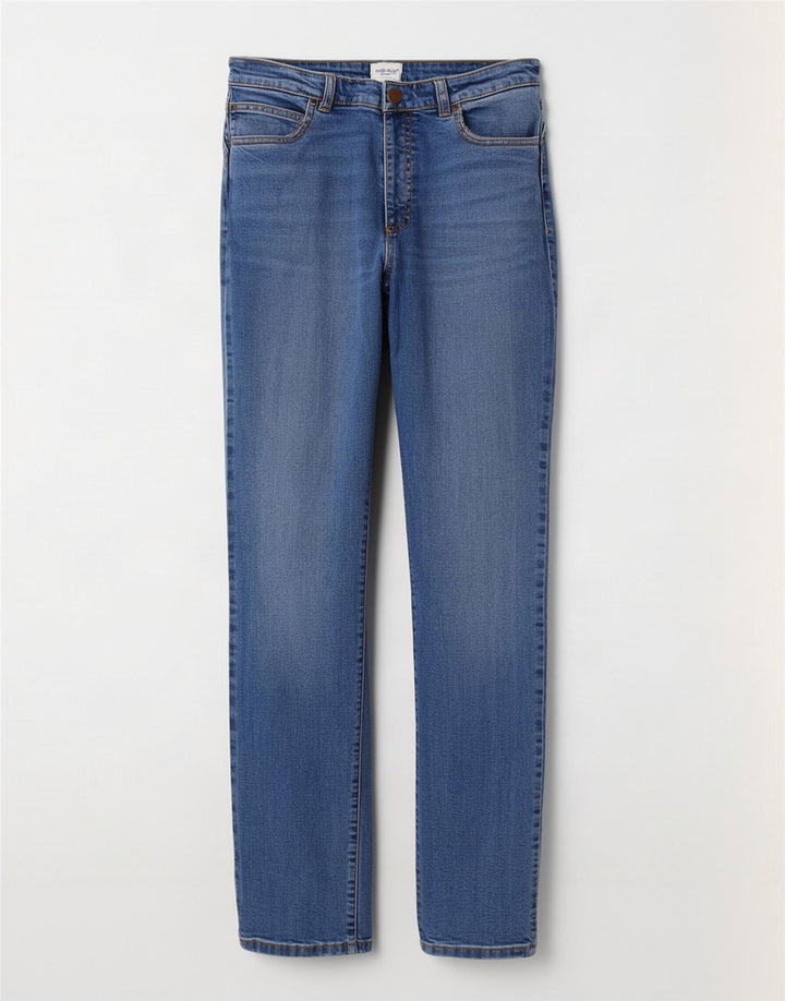 Jean droit White Stuff pour femme UK 12 Medium W30 L30 Bleu Coton