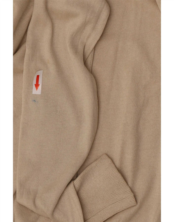 Massimo Dutti Pull col roulé pour femme UK 10 Petite soie beige