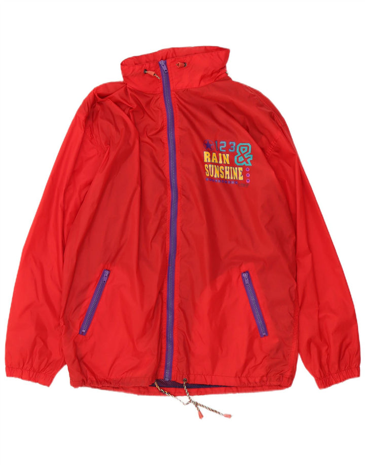 ETIREL Veste de pluie graphique pour homme UK 40 Large Rouge Nylon