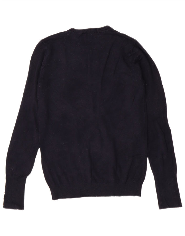 Zara Pull ras du cou pour femme UK 12 Bleu marine moyen Viscose