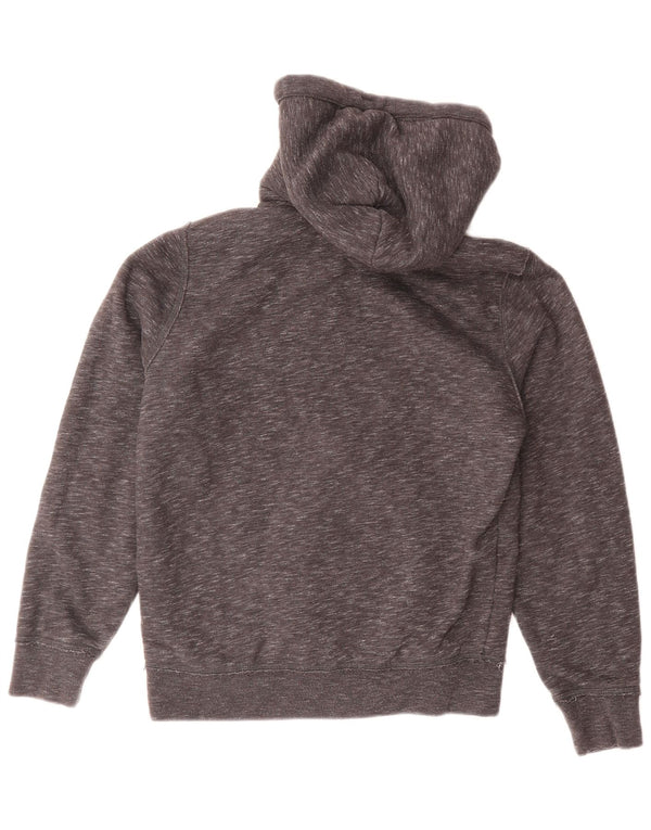 Hollister Pull à capuche graphique zippé pour homme XS en coton moucheté gris