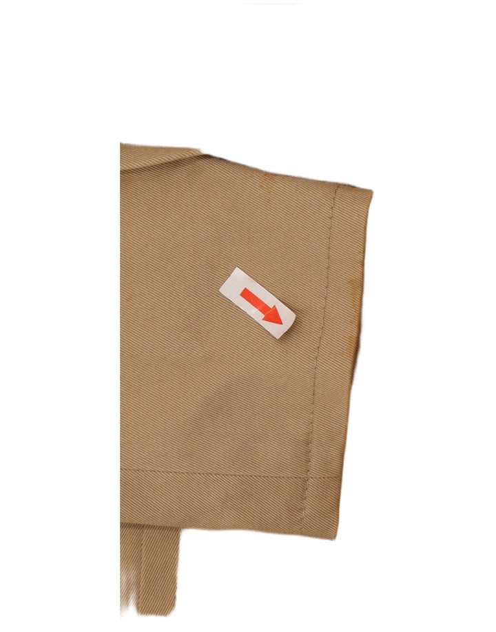 Hugo Boss Veste blazer à 3 boutons pour femme UK 10 Petit coton beige classique