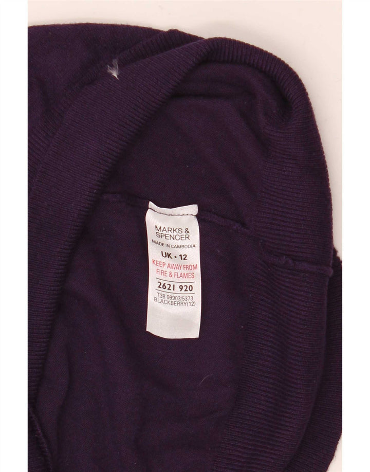 Marks & Spencer Pull col roulé pour femme UK 12 Viscose violet moyen