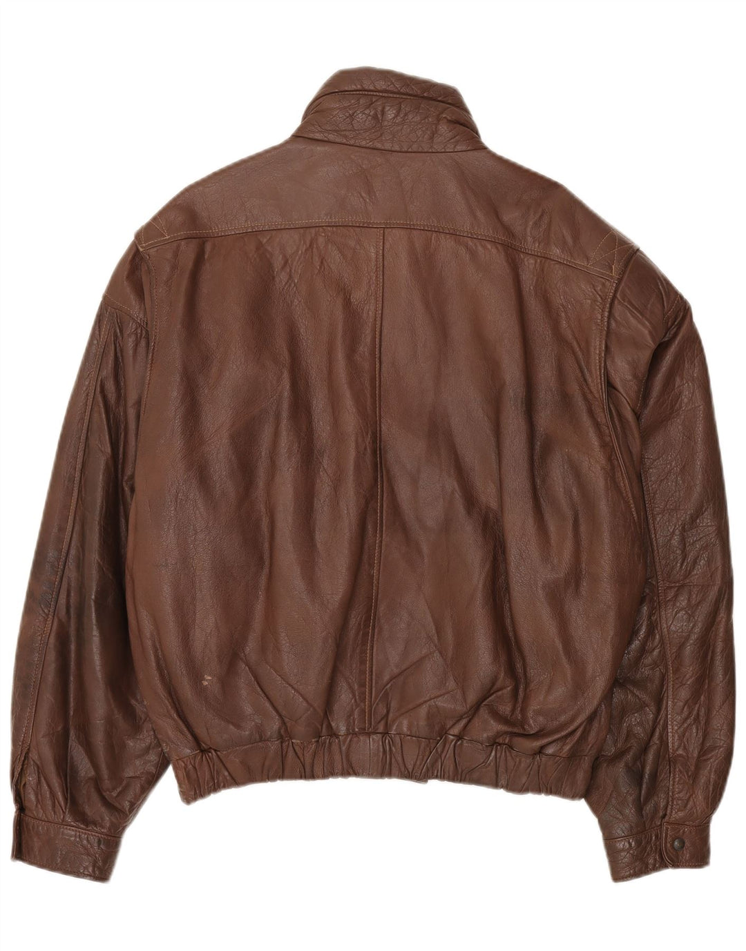 Veste en cuir homme vintage UK 44 2XL Cuir marron