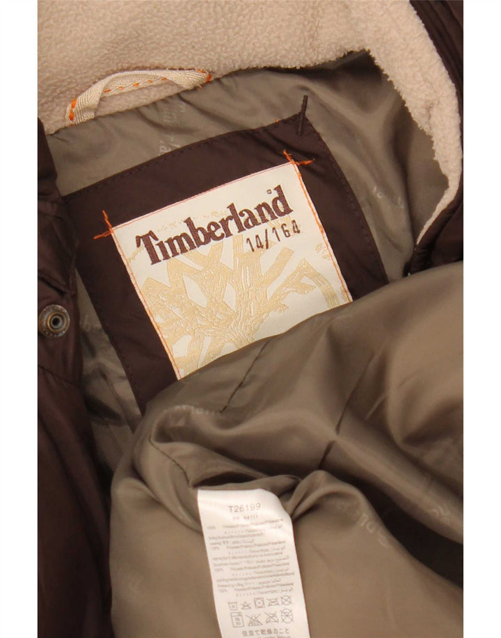 Timberland Veste matelassée garçon 13-14 ans Marron Polyester