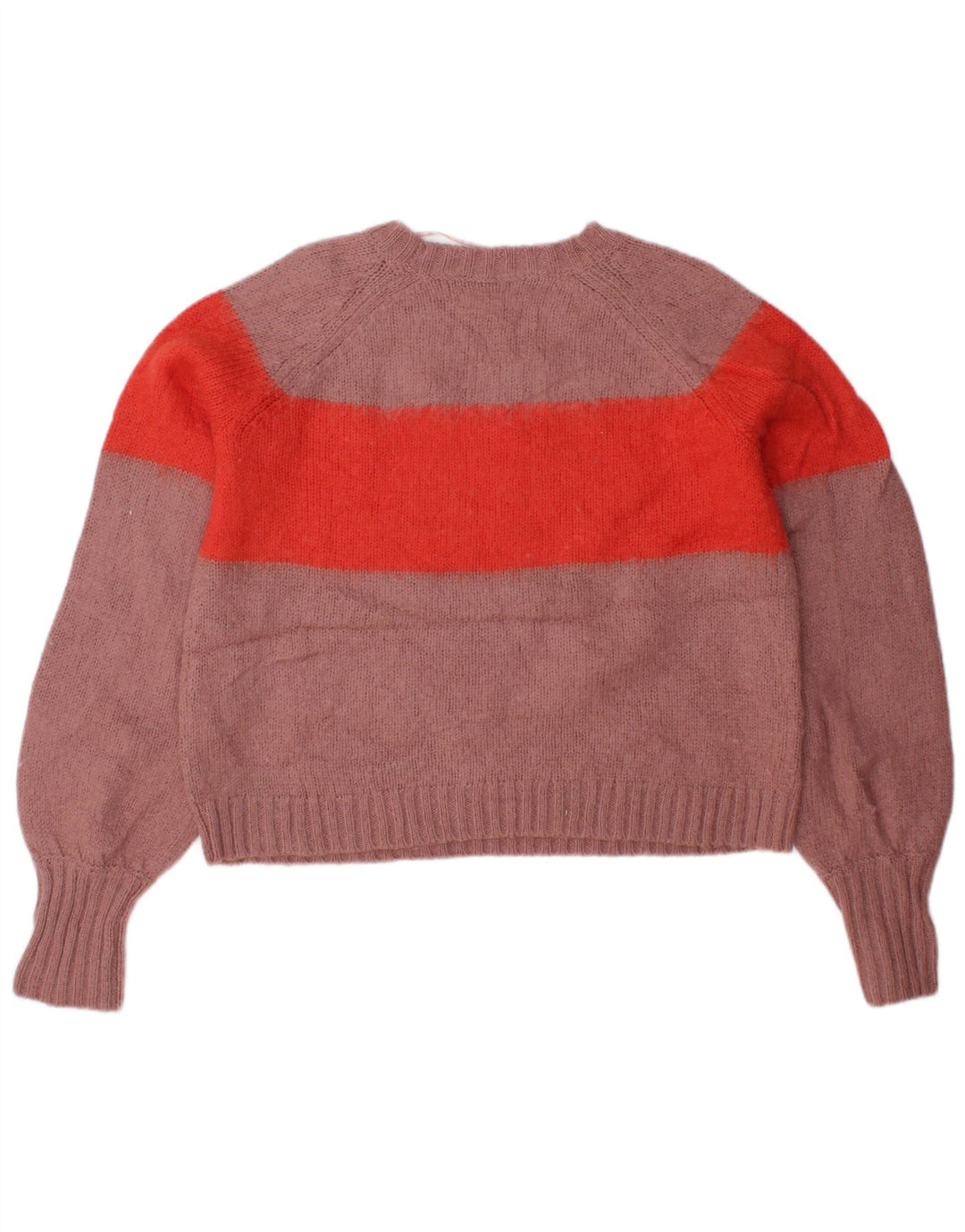 ALL SAINTS Pull à col rond pour femme UK 14 Rose moyen Colourblock