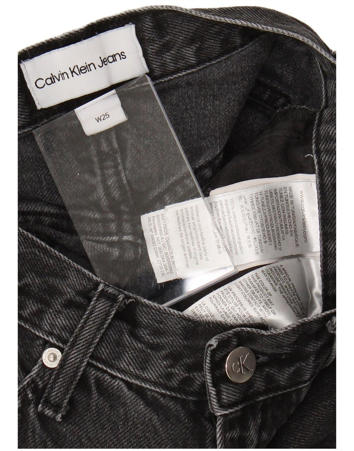 CALVIN KLEIN Jean Slim W25 L27 Femme Noir Coton