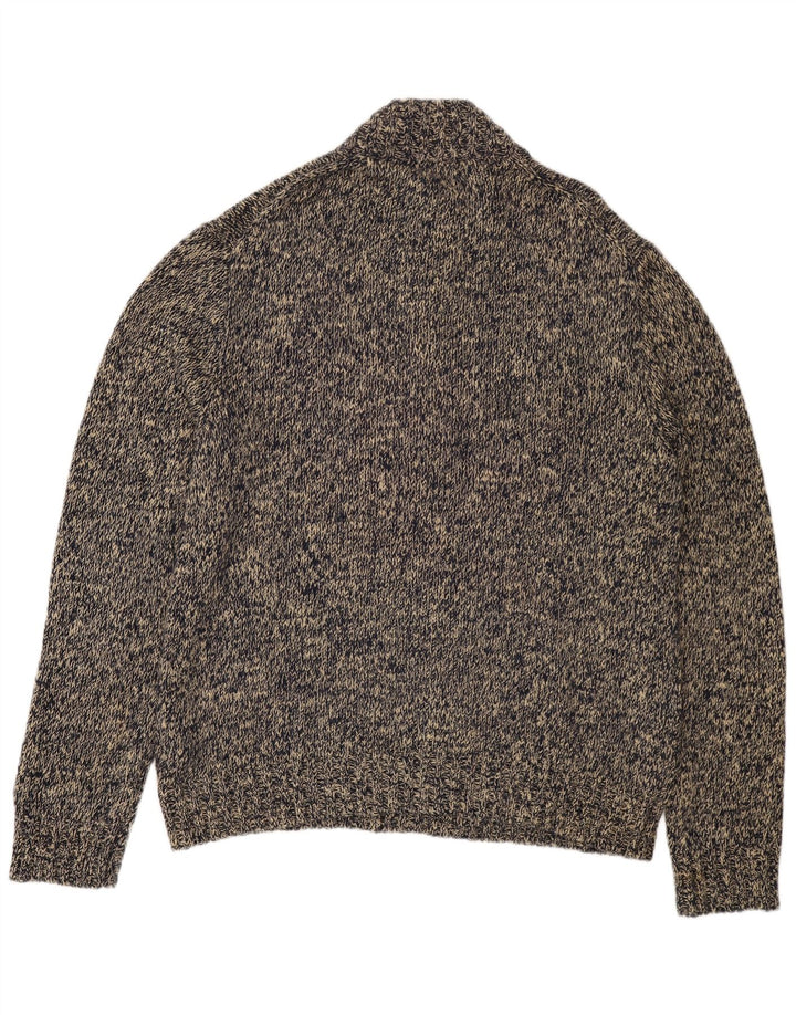 POLO RALPH LAUREN Pull à col boutonné pour homme 2XL Gris chiné en coton