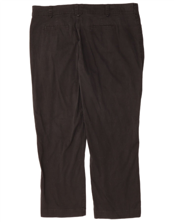 Lee Pantalon décontracté droit pour femme US 24 4XL W48 L30 Noir Coton