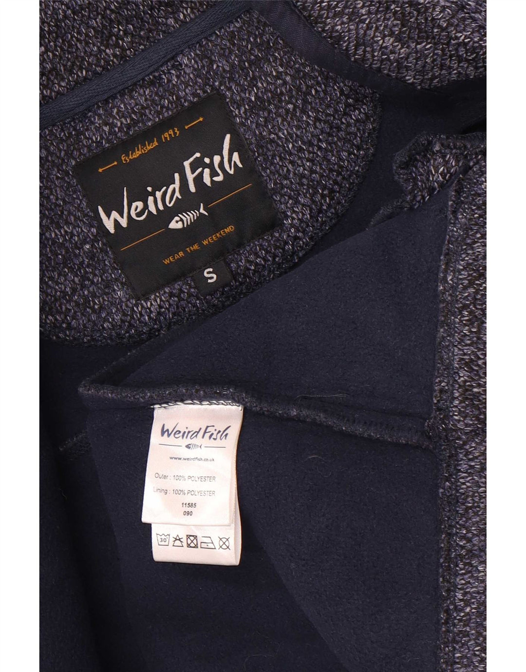 Weird Fish Veste de Survêtement Femme Petit Bleu Marine Moucheté Polyester