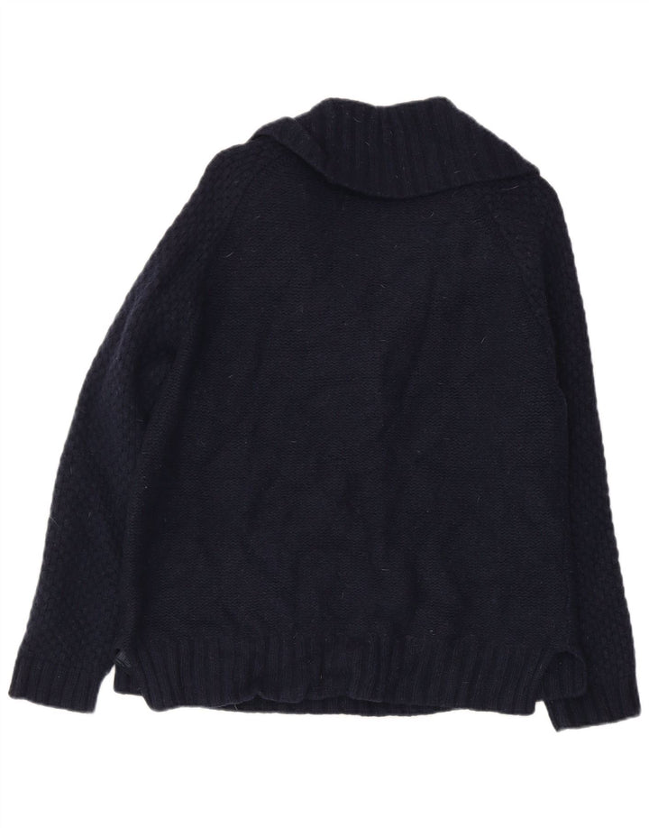 TOMMY HILFIGER Pull à col châle pour femme UK 18 XL Bleu marine Laine