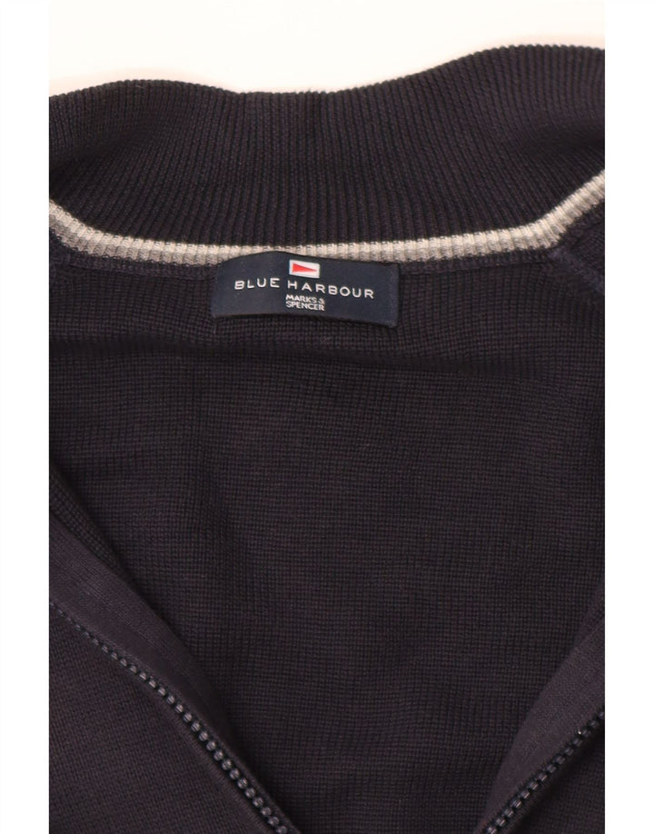 MARKS & SPENCER Pull Cardigan Blue Harbor Homme Bleu Marine