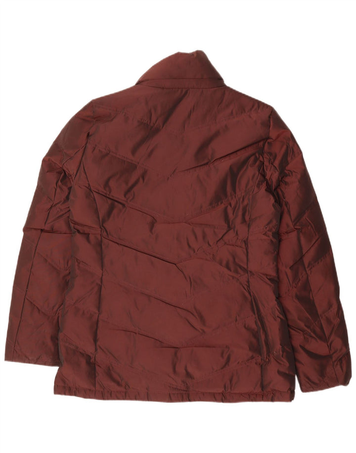CALVIN KLEIN Veste matelassée pour femme UK 14 Medium Maroon Polyester
