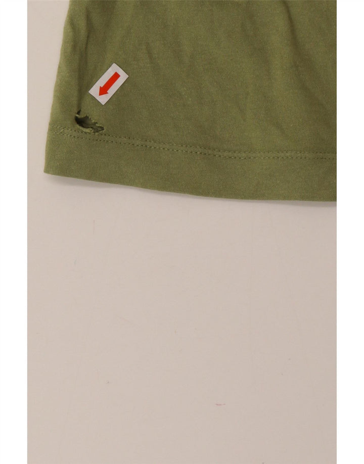 NIKE T-shirt graphique pour hommes XS Vert Coton