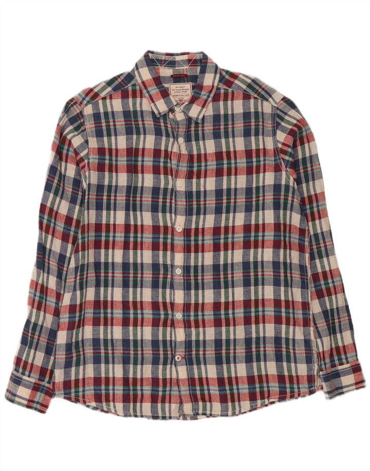 Chemise Homme Fat Face Lin à Carreaux Multicolore Moyen