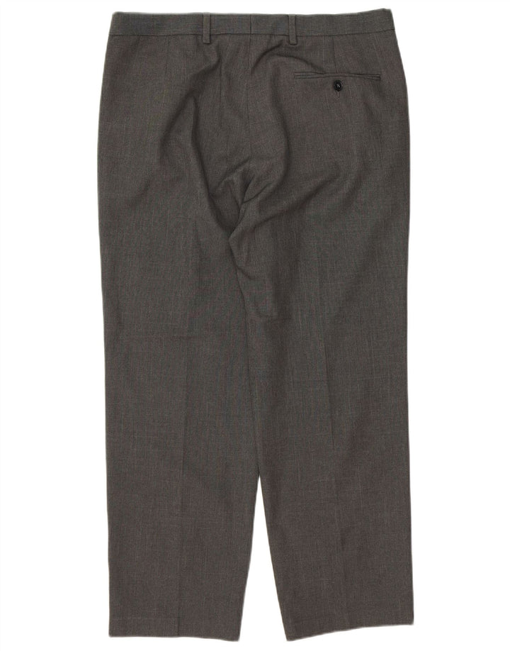 Marks & Spencer Pantalon de costume coupe classique pour homme W34 L29 Gris Polyester