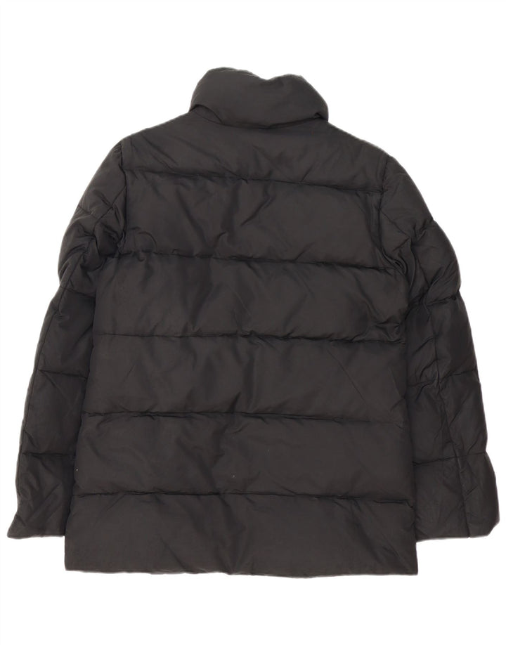 Zara Veste matelassée pour femme UK 14 Medium Noir Polyamide