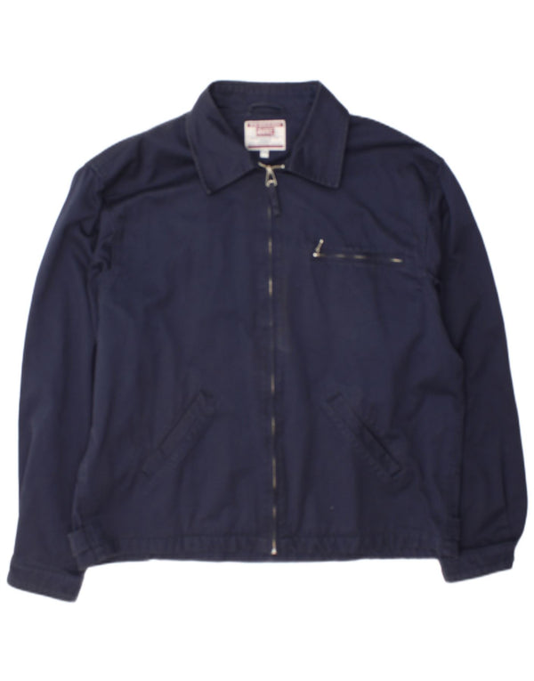 Rifle Mens Bomber Jacket UK 42 2XL Navy Blue Cotton