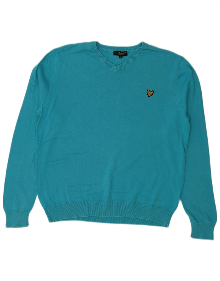 Lyle & Scott Pull Col V Homme XL Bleu Coton