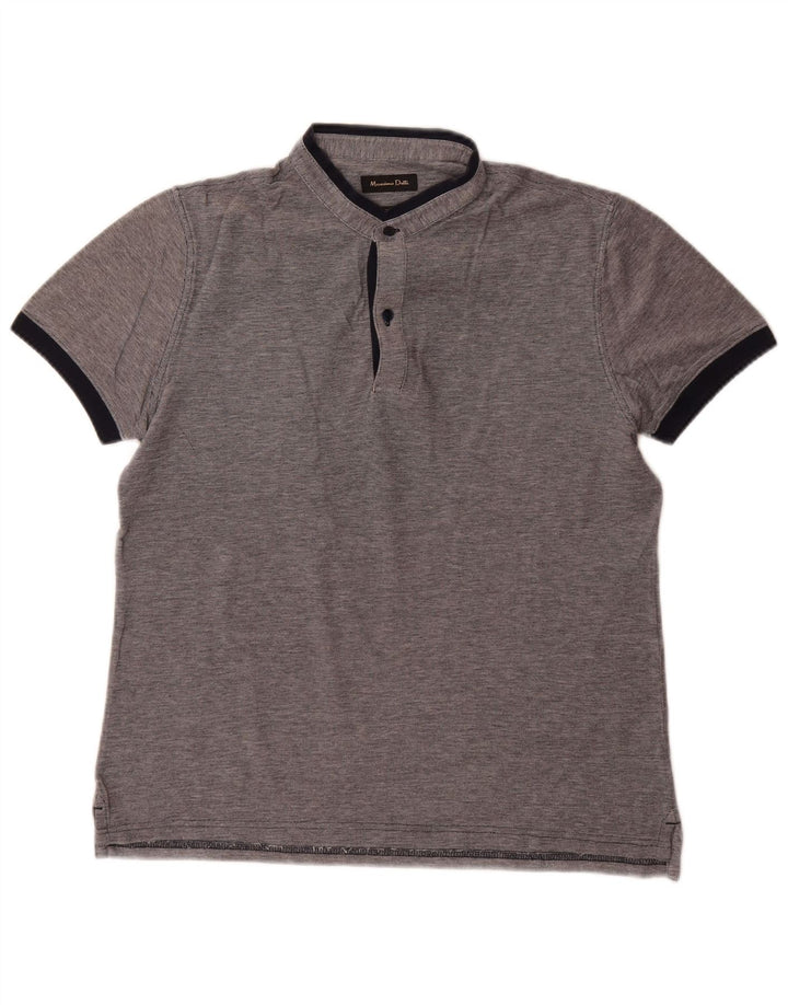 Massimo Dutti Polo Homme Gris Moyen Moucheté