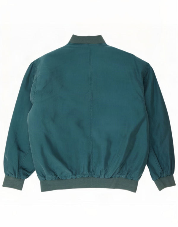 Veste Bomber Homme Rene UK 44 2XL Soie Bleue