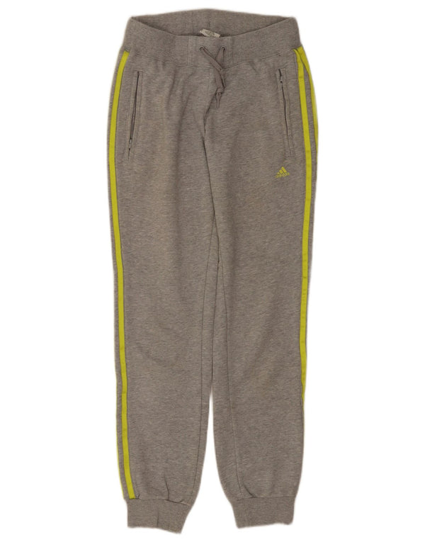 Adidas Pantalon de survêtement pour femme Joggers UK 0/2 2XS Gris chiné en coton
